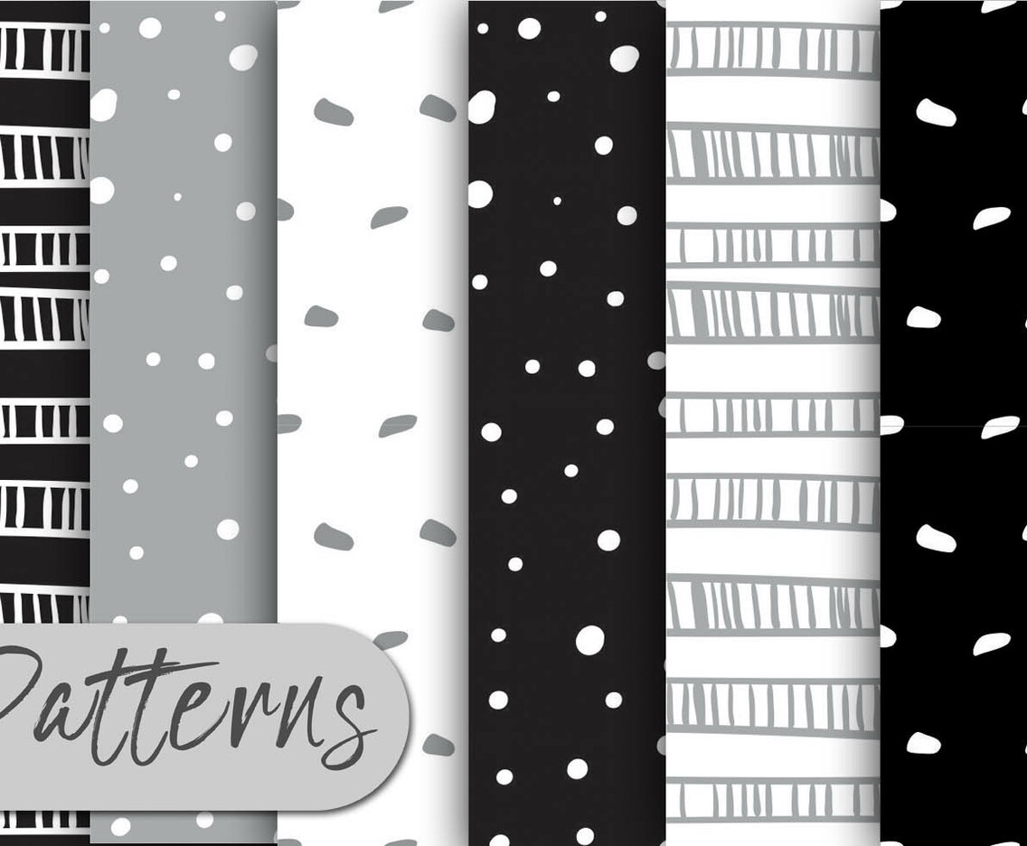Gray And Black Pattern Set