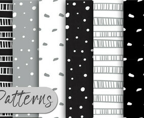 Gray And Black Pattern Set