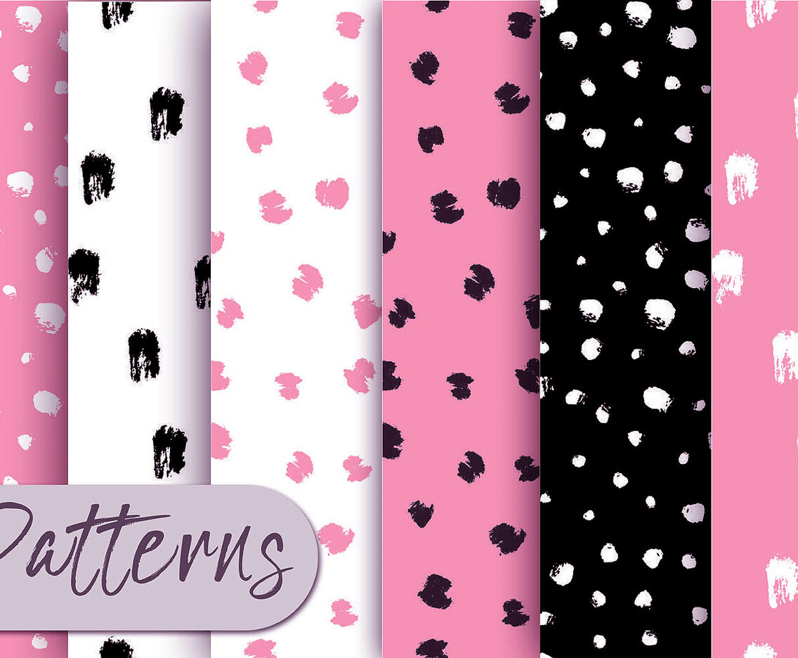 Pink Dots Pattern Set