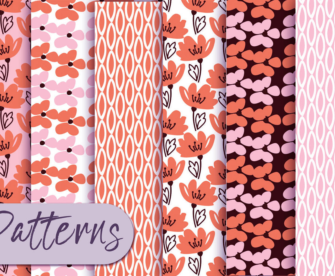 Pastel Floral Pattern set