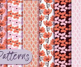 Pastel Floral Pattern set