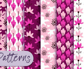 Pink Floral Pattern Set