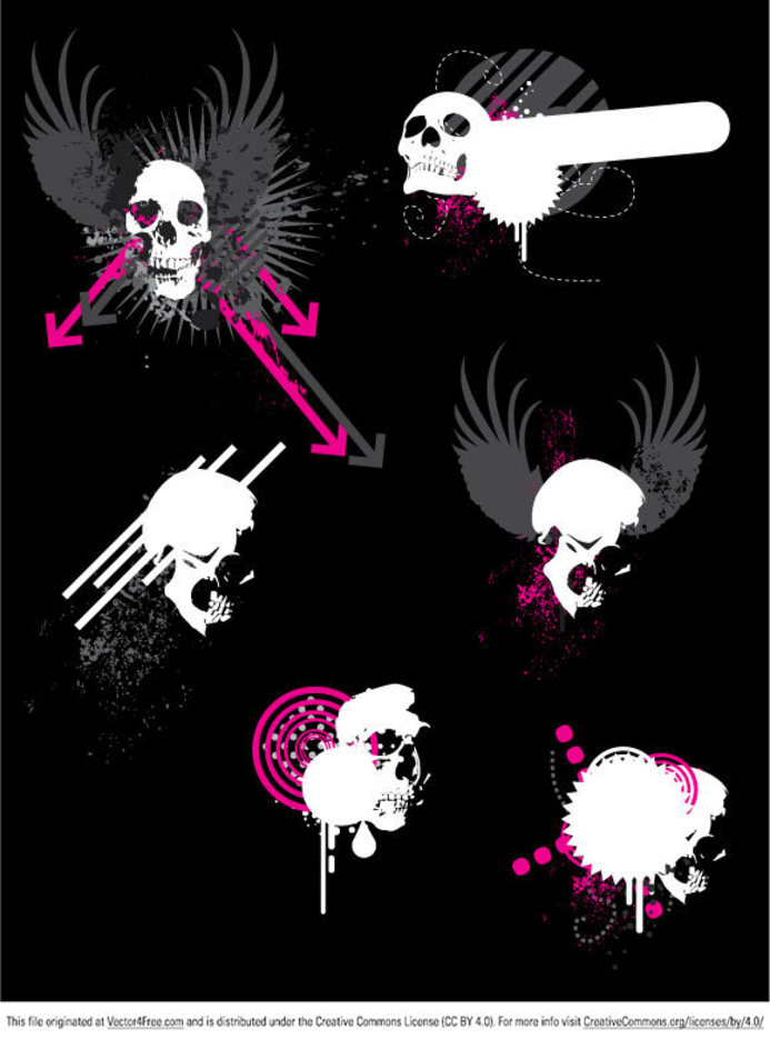 Free Vector Skulls