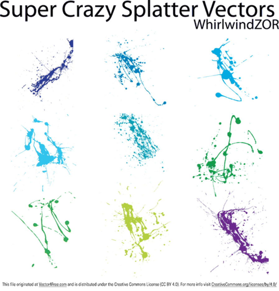 Super Crazy Splatter Vectors