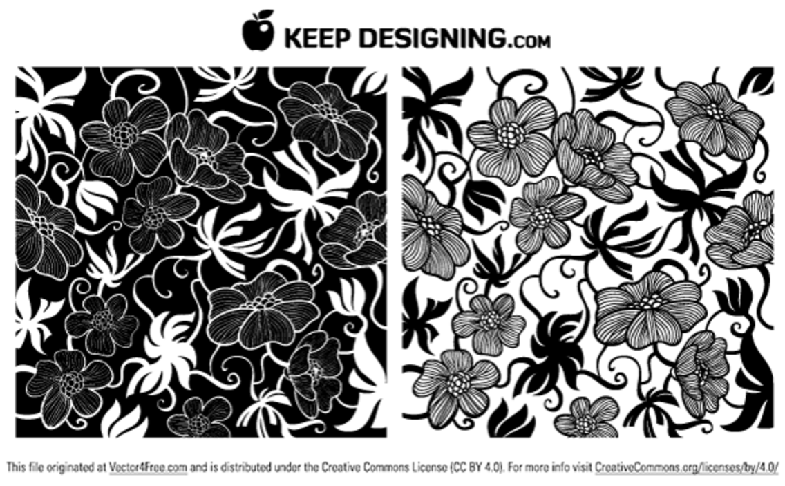 European Art Deco Floral Vectors