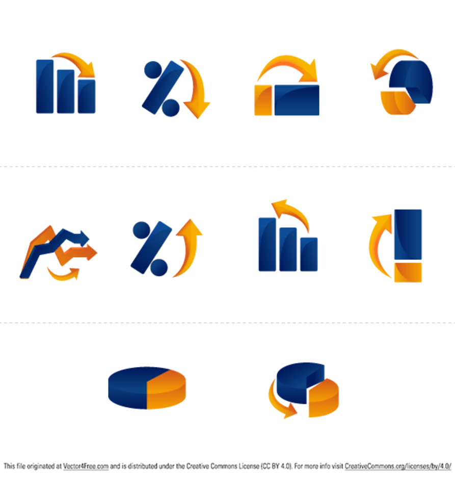 Vector Graph and Chart Icons