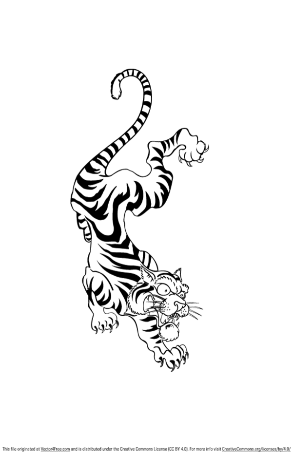 Free Tattoo Style Vector Tiger