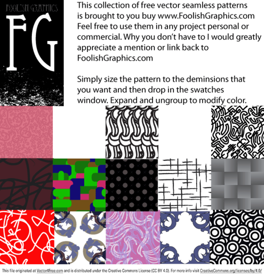 Foolish seamless pattern pack 1