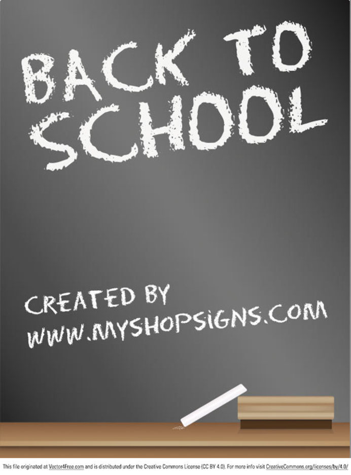 Back to School Blackboard Sign