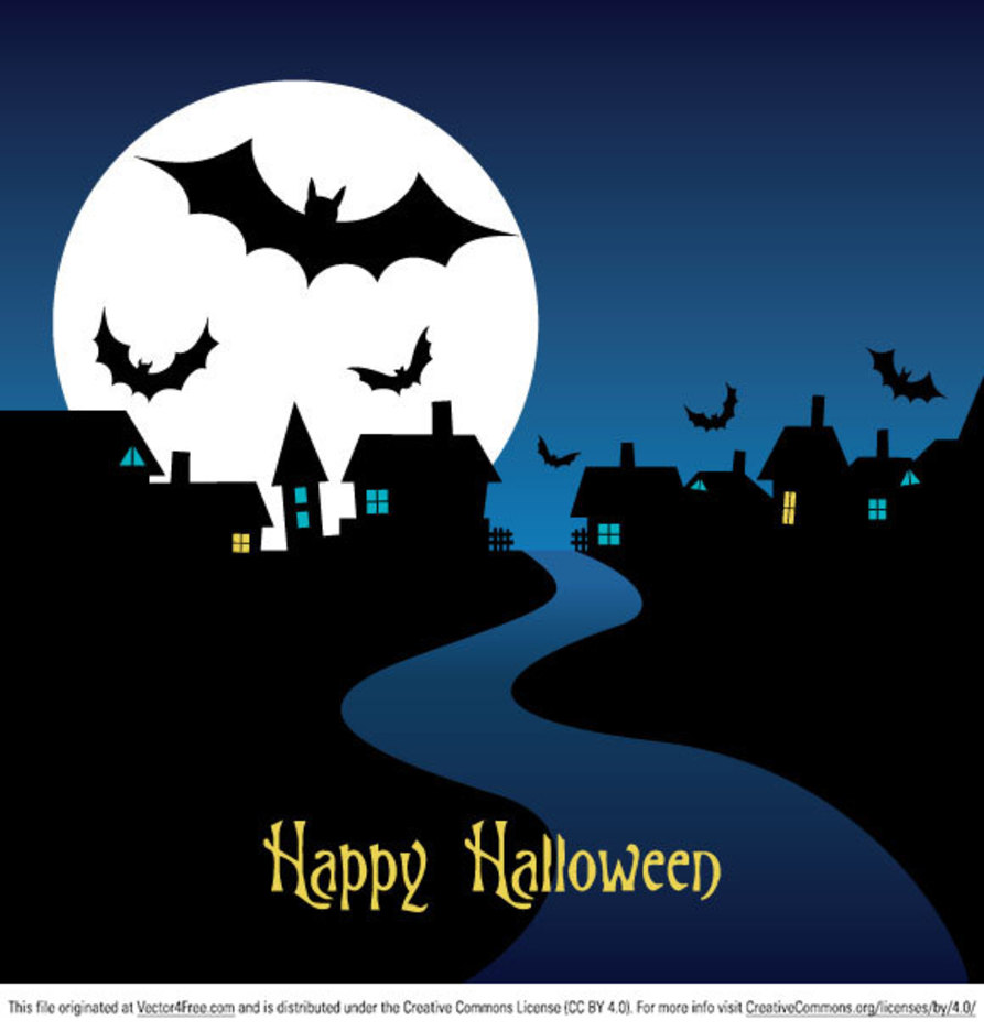 Halloween Night Card Vector