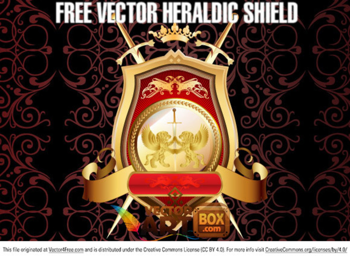 Great Free Vector Heraldic Shield