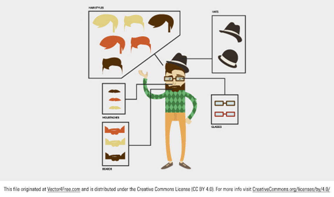 Hipster Vector Character Builder