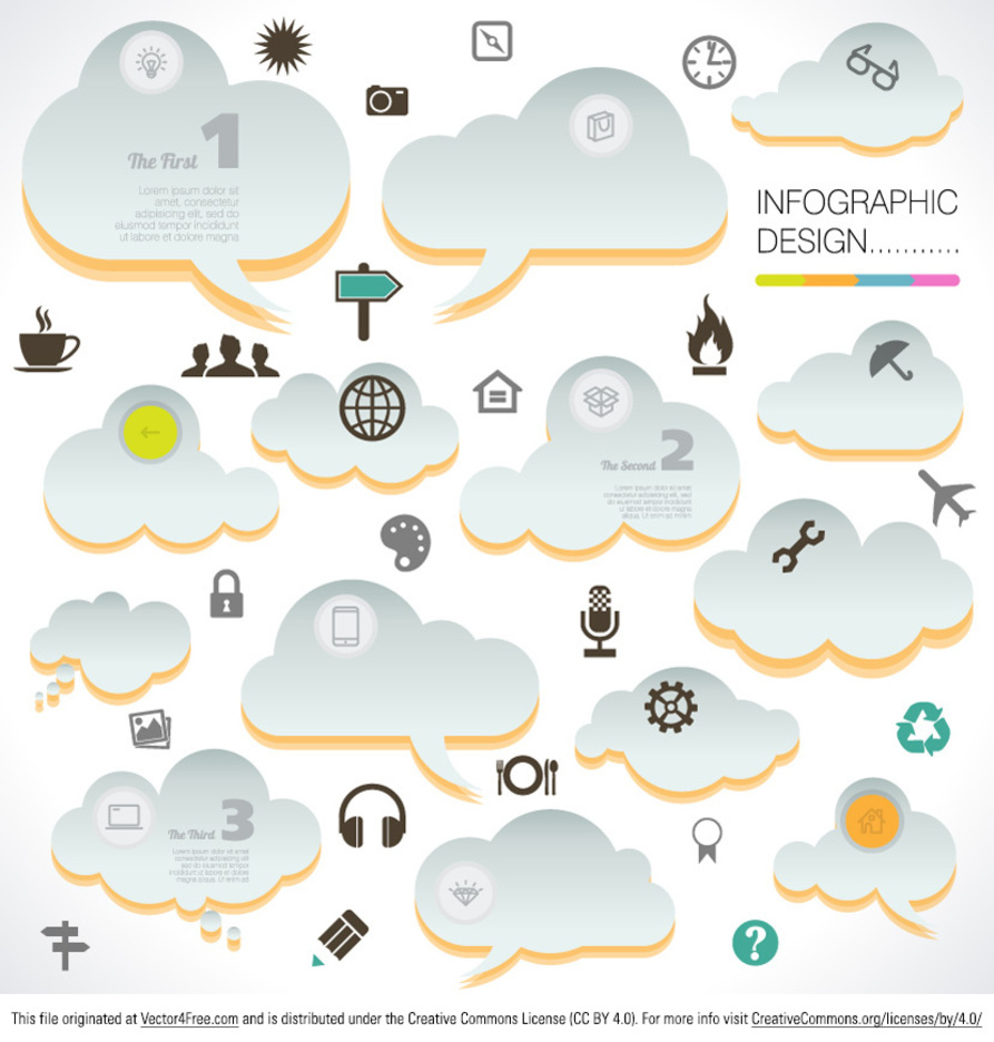 Cloud Infographic Vectors