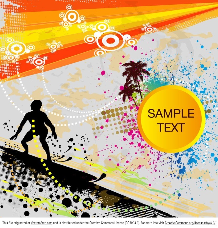 Surfer Background Vector