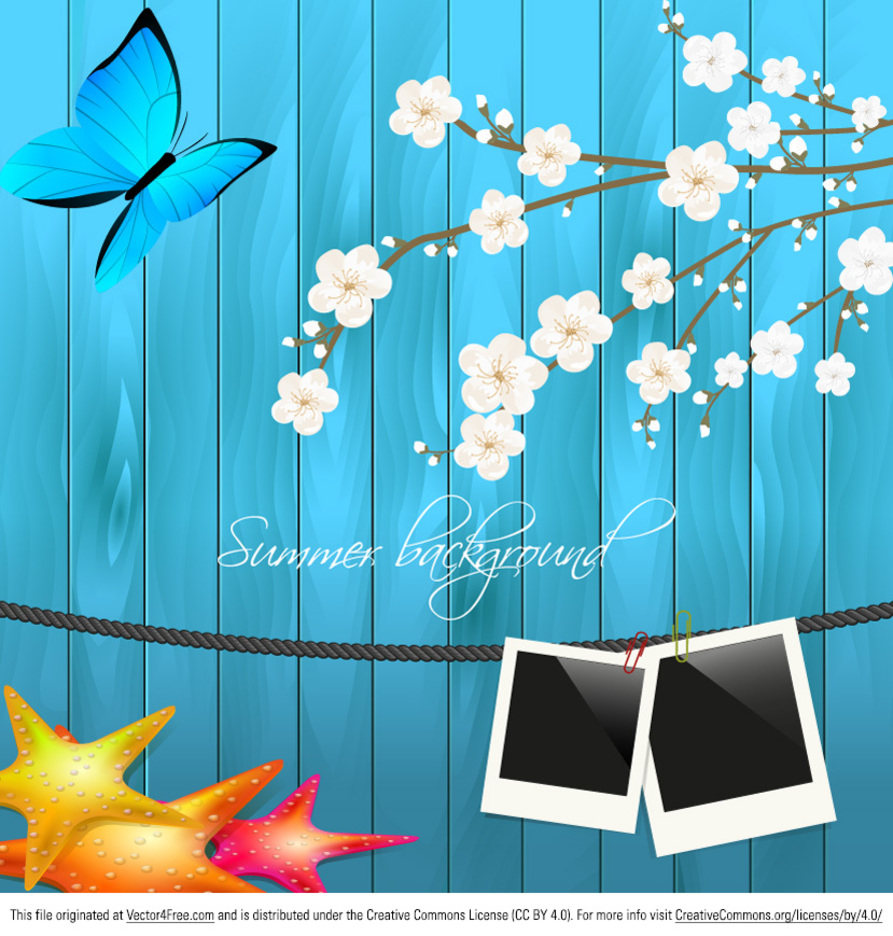 Summertime Picture Vector Background