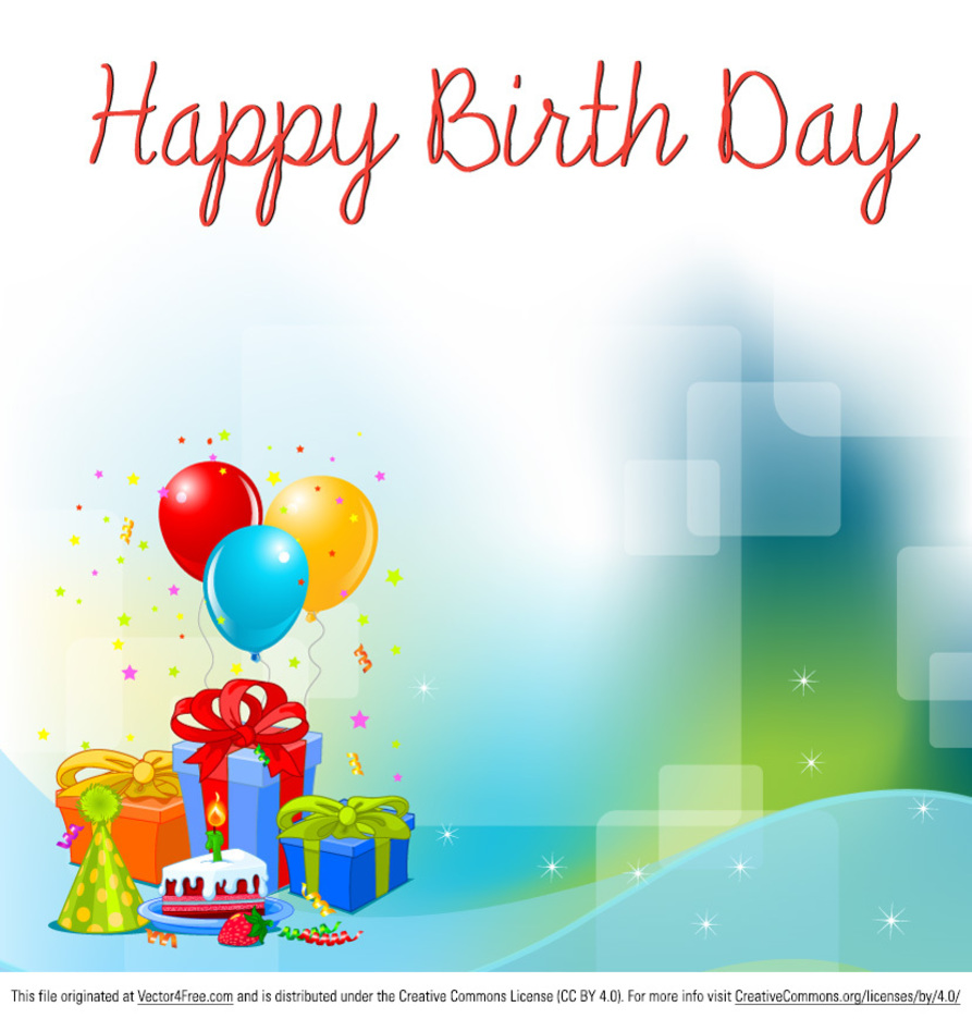 birthday background vector free download