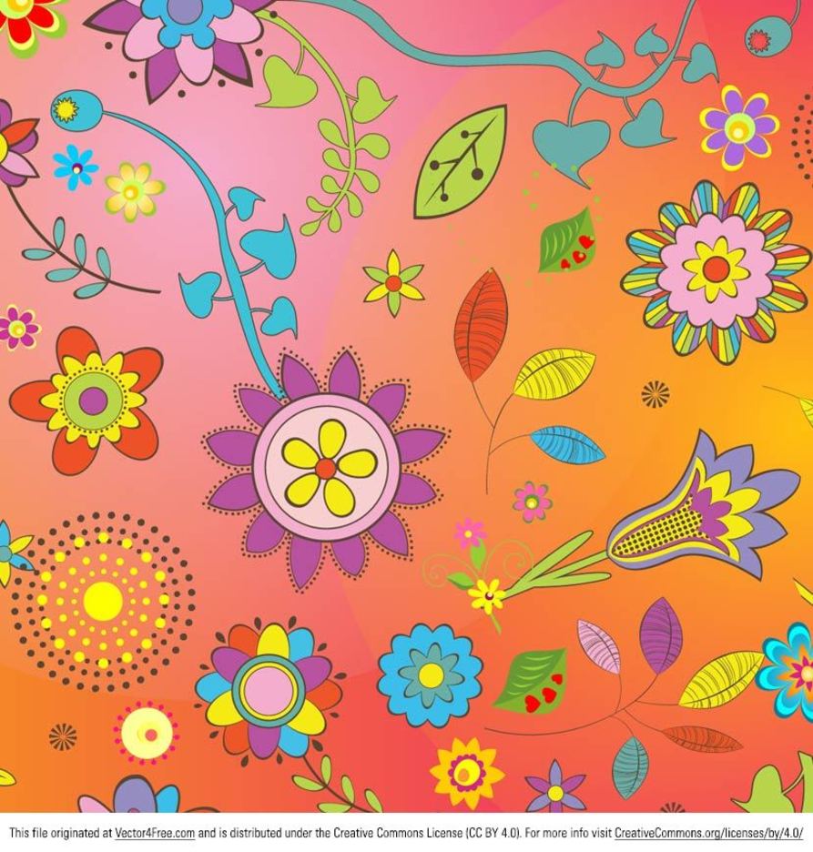 Bright Summer Flower Vectors