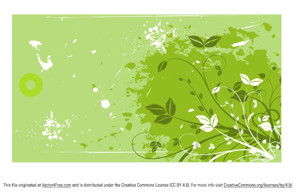 Grunge Swirl Leaf Vector 