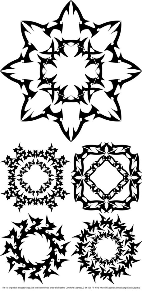 Abstract Tribal Ornament Vectors 