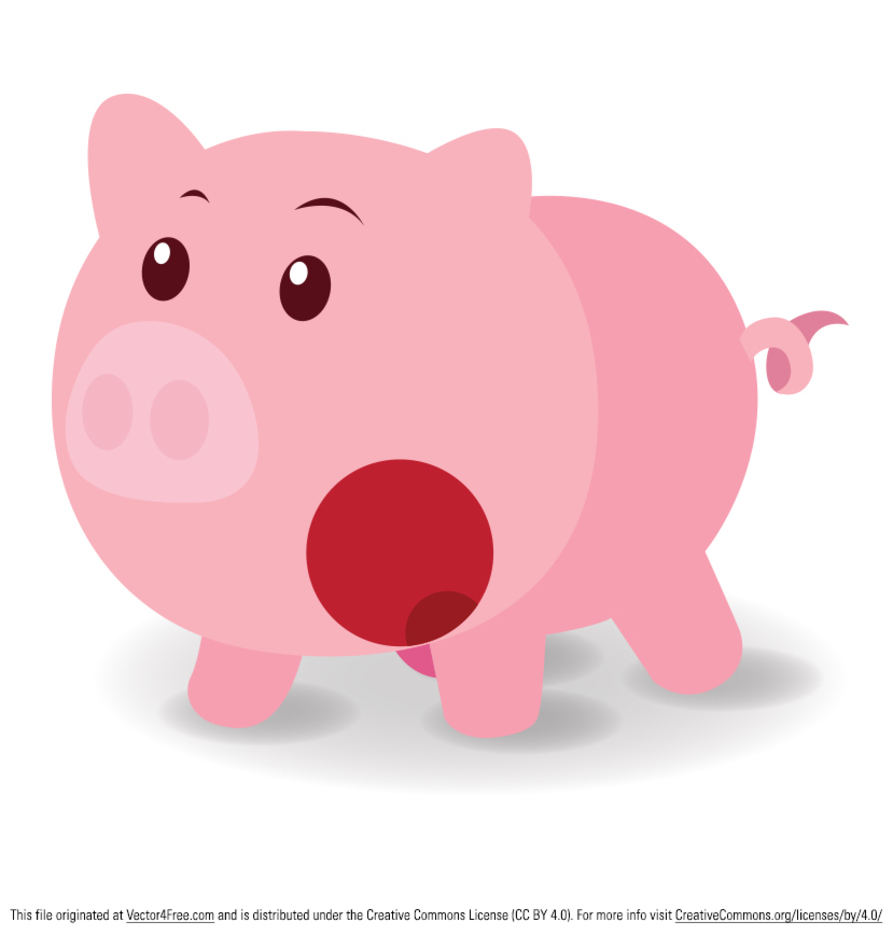 Surprised Pig Vector