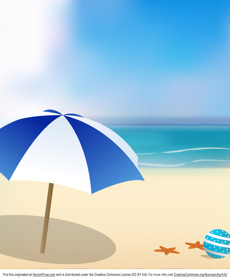 Sunny Beach Background Vector