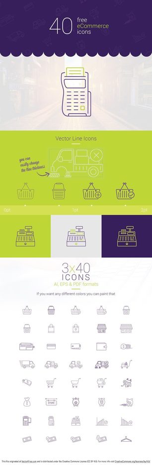 40 Free Ecommerce Vector Icons 