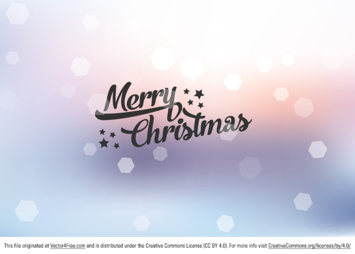 Bokeh Merry Christmas Background Vector