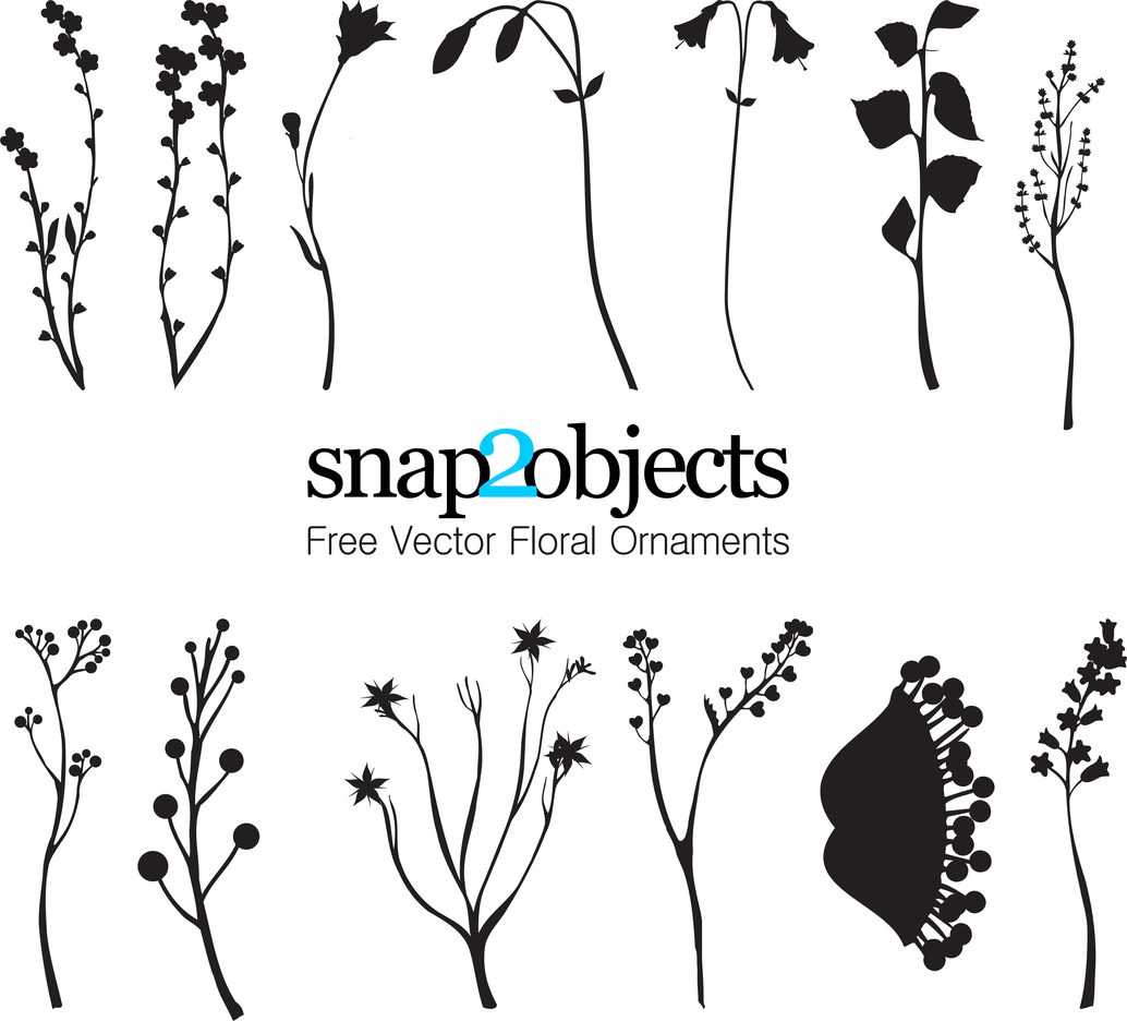 13 Free Vector Foliage Ornaments