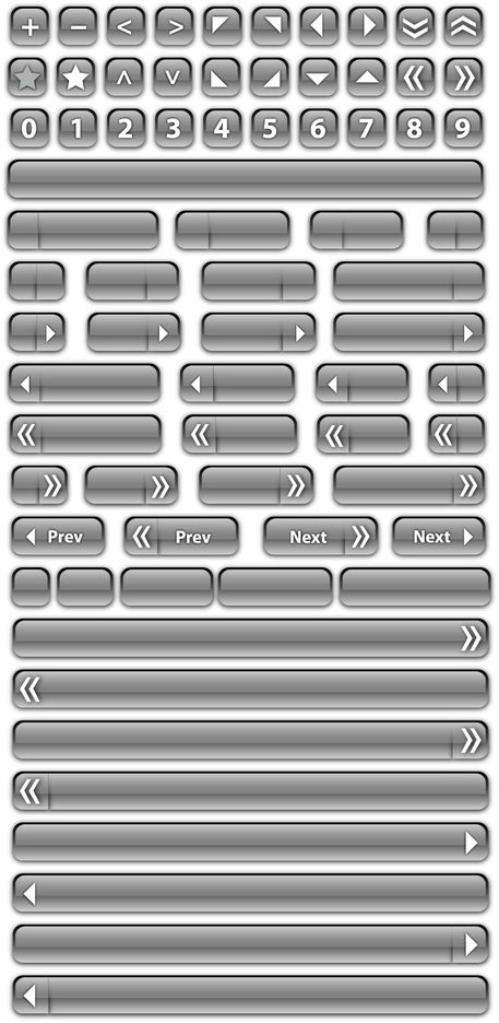 Glass Button Vectors And Bars