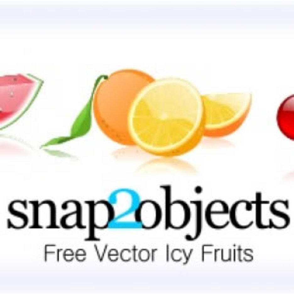 3 Free Vector Icy Fruits