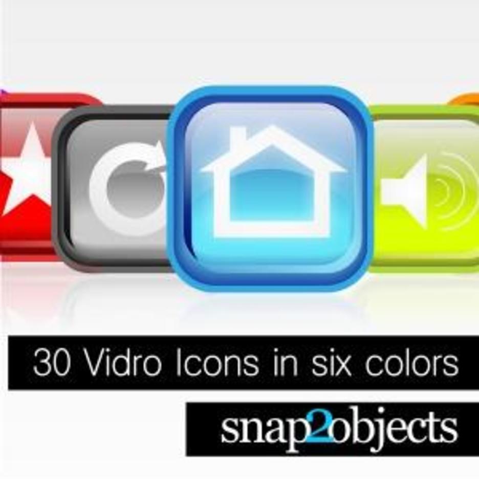 30 Free Vidro Icon Vector Pack In Six Colors