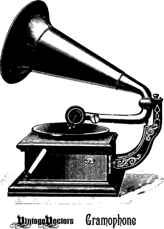 Old Phonograph+Gramophone+Record Player