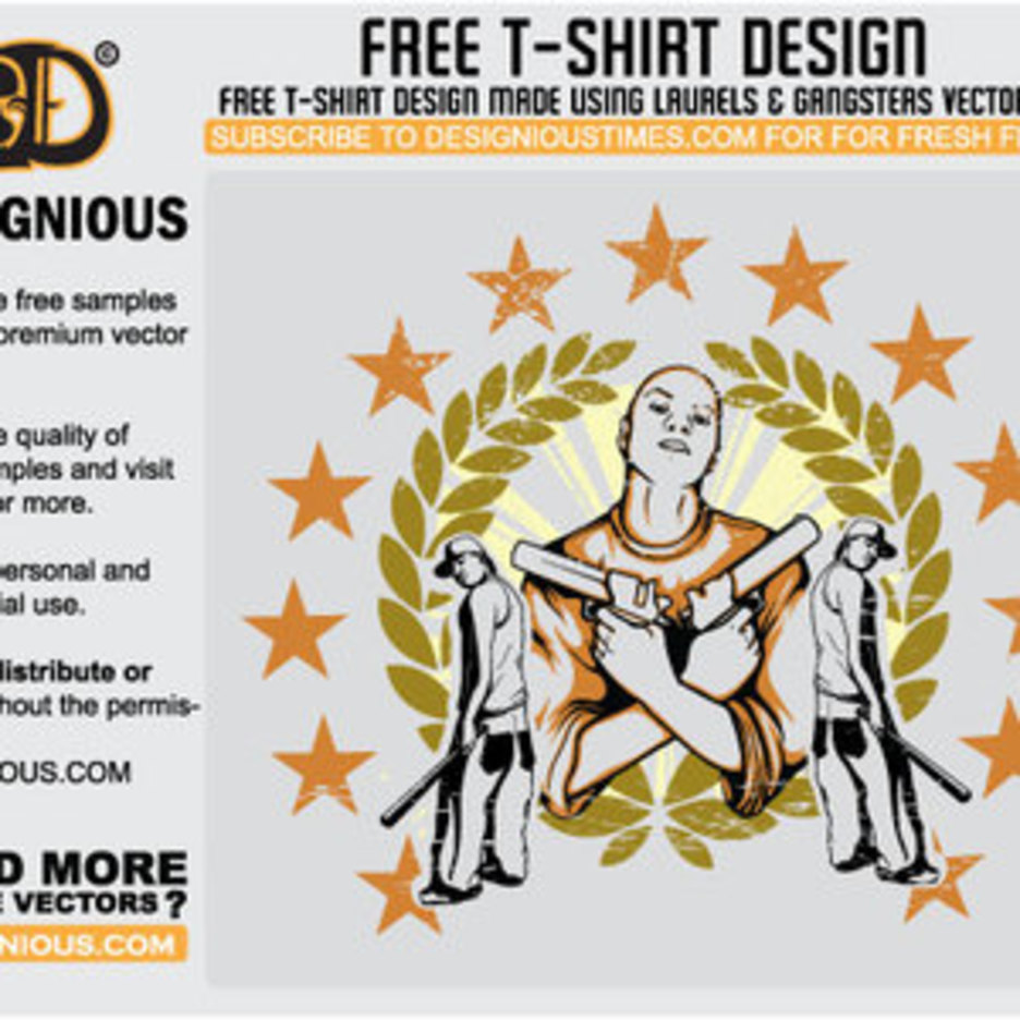 Free Gangsta T-shirt Design