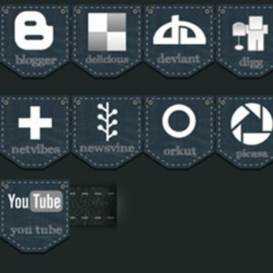 Jeans Social Media Icon Pack