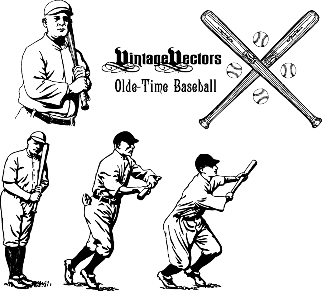 Olde-Time Baseball Vectors