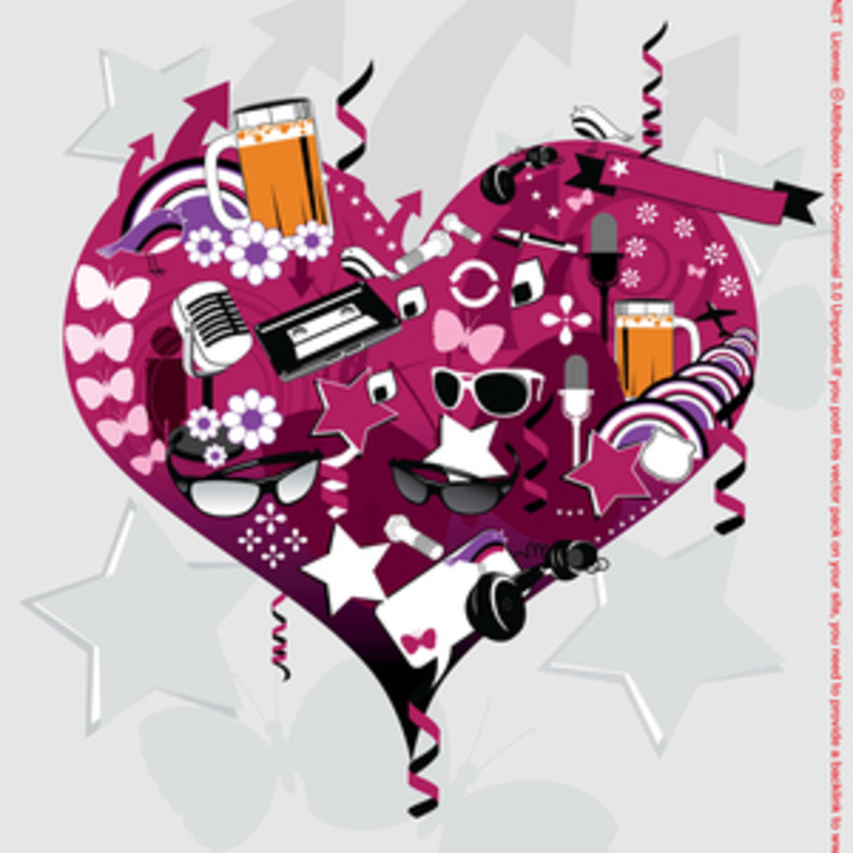 Vector Heart Collage Graphics