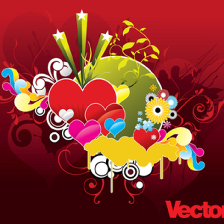 Love Is In The Air Ã¢â¬â Vector Art Hearts