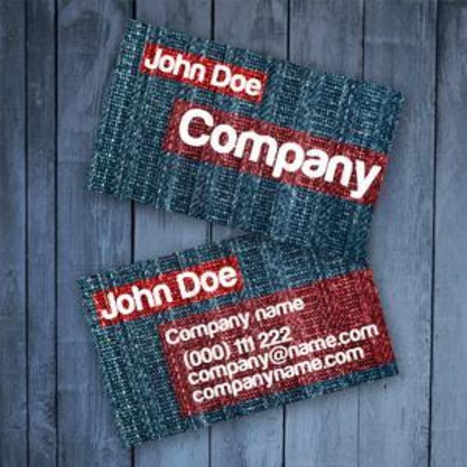 Design A Jeans Style Business Card