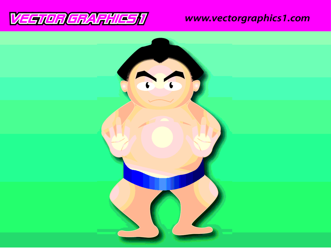 Japanese Sumo Wrestler Graphic