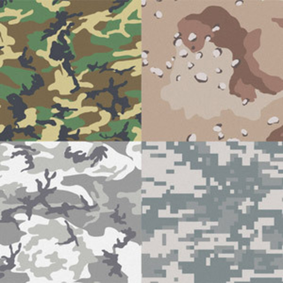 Free Camouflage Patterns For Illustrator &amp; Photoshop