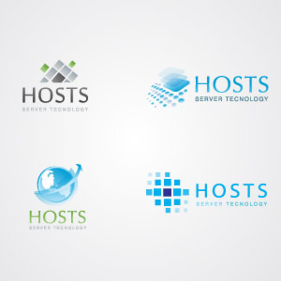 Server &amp; Hosting Logo Templates