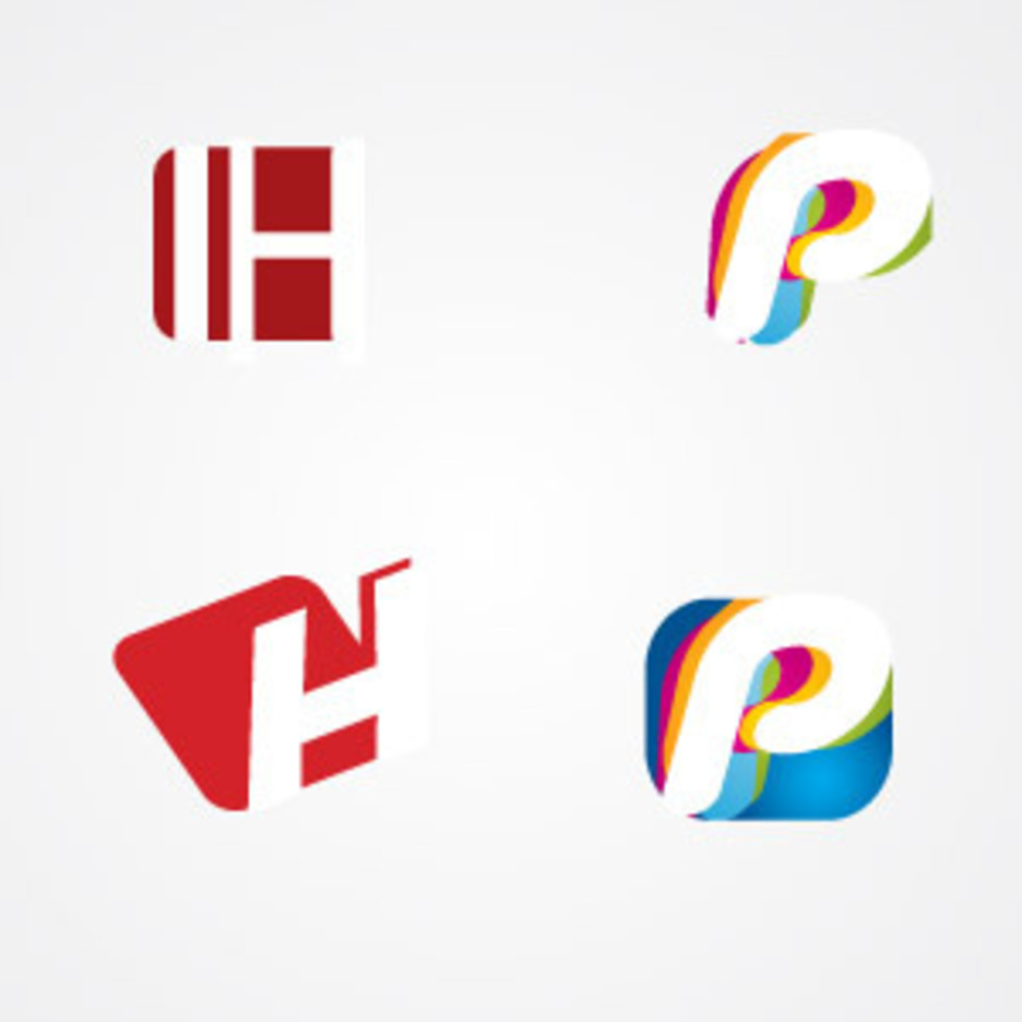 H And P Letter Logo Pack