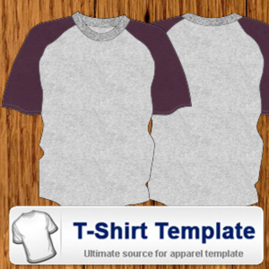 Youth Raglon T-shirt Template