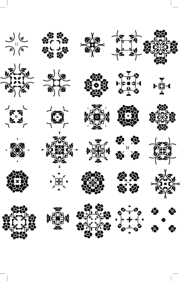 30 Abstract Radial Decorative Free Vector Set