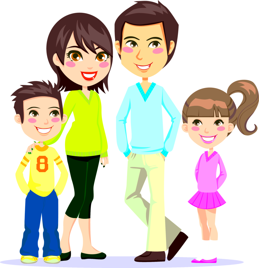 Vector Of A Happy Family