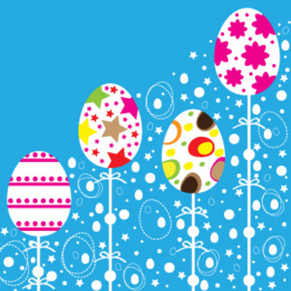 Easter Colorful Ornaments Design