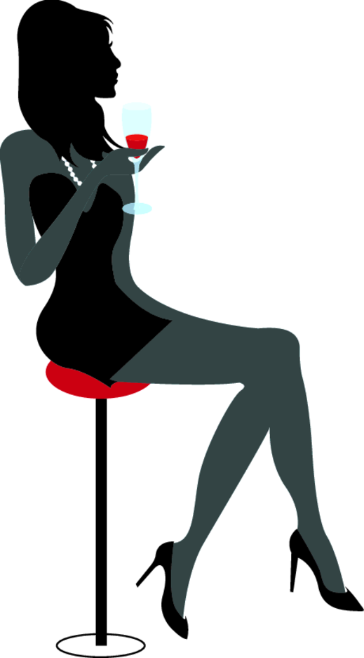 Girl Drinking Wine | FreeVectors