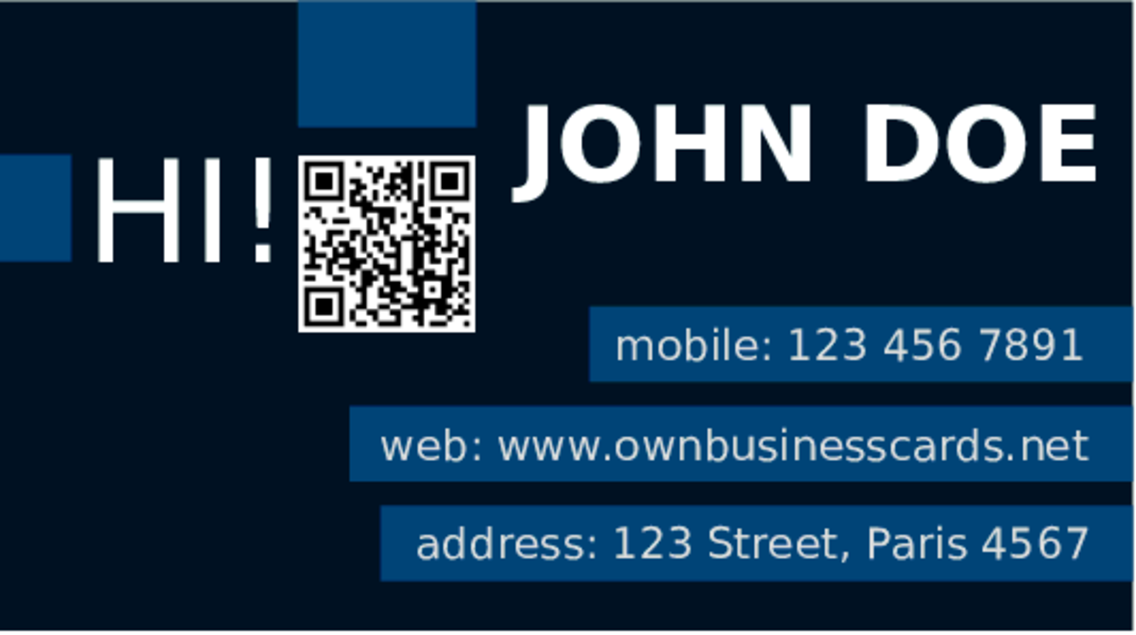 Business Card With QR Code