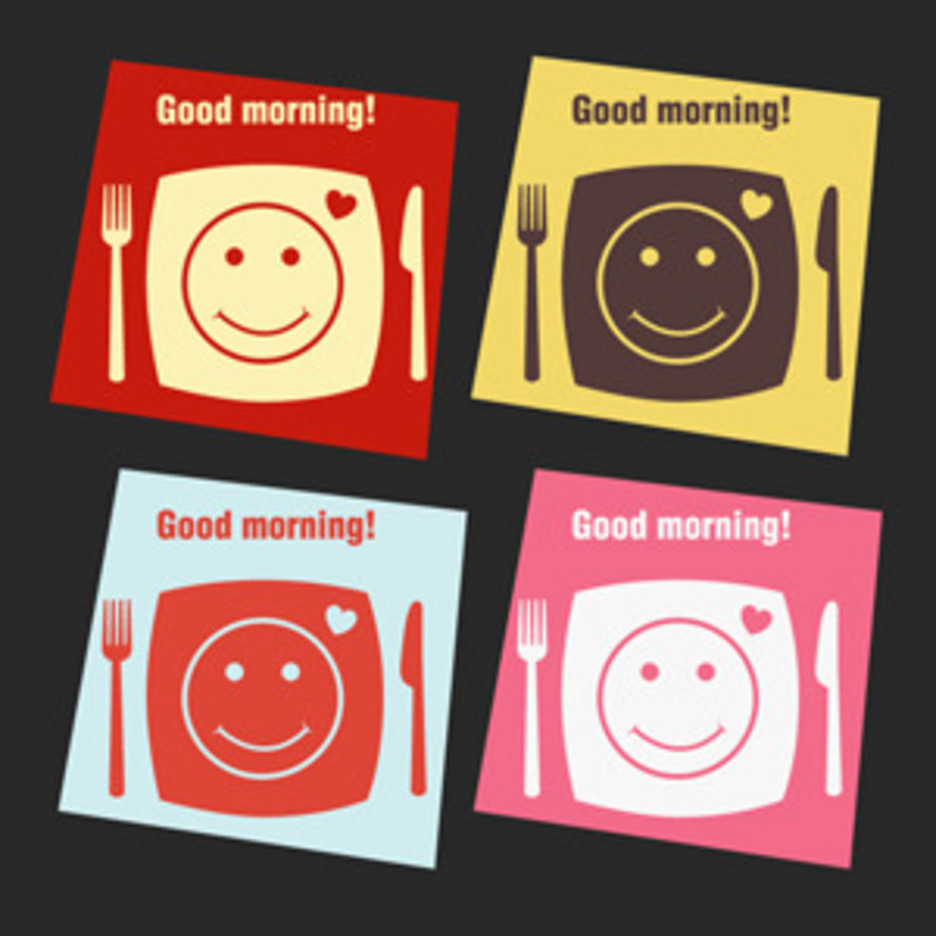 Free Vector Of The Day #89: Breakfast Cards