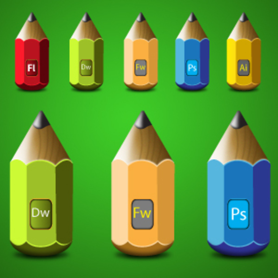 Adobe Pencils Icon Set